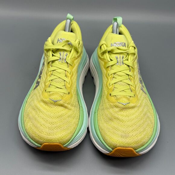 Hoka One One Gaviota 5 Womens 9 Yellow Athletic Running Sneakers Lace-Up Low Top - Picture 2 of 10